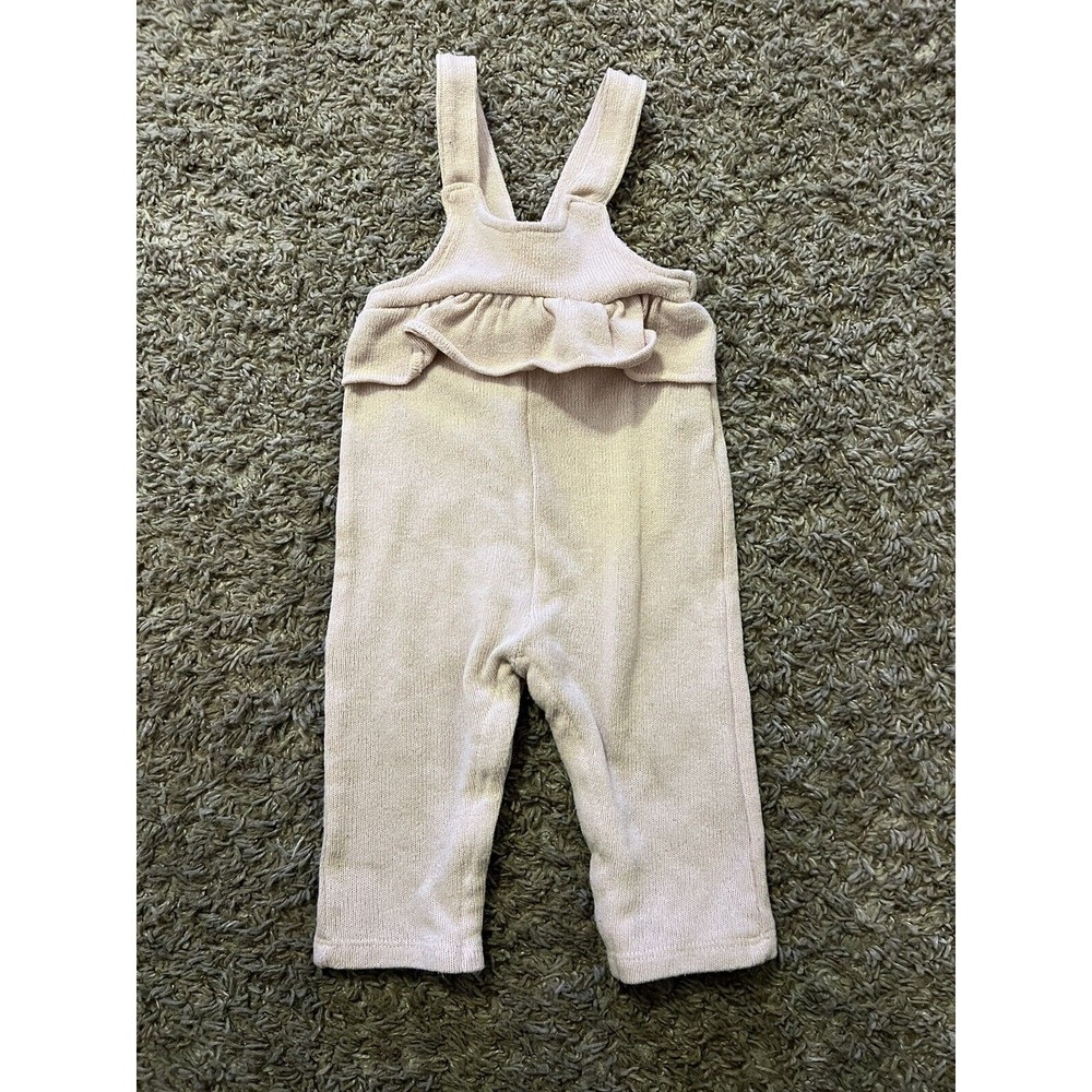 Jessica Simpson Baby Girls Sweater Knit Romper Overalls Light Pink Size 12 mos